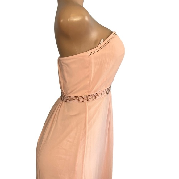 Ted Baker Pastel Pink Silk Strapless Gown - Picture 5 of 9
